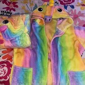 Colorful Unicorn Hooded Robe